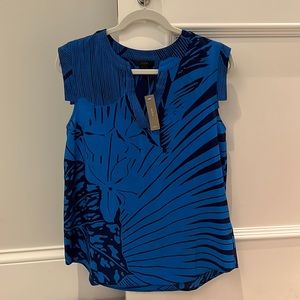 J. Crew silk blouse. Large graphic pattern. New with tags.